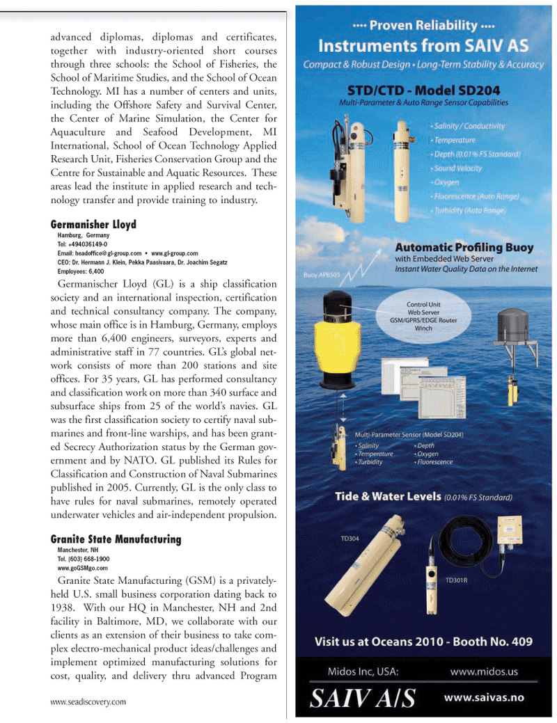 Marine Technology Magazine, page 19,  Jul 2010