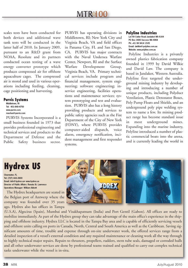 Marine Technology Magazine, page 38,  Jul 2010
