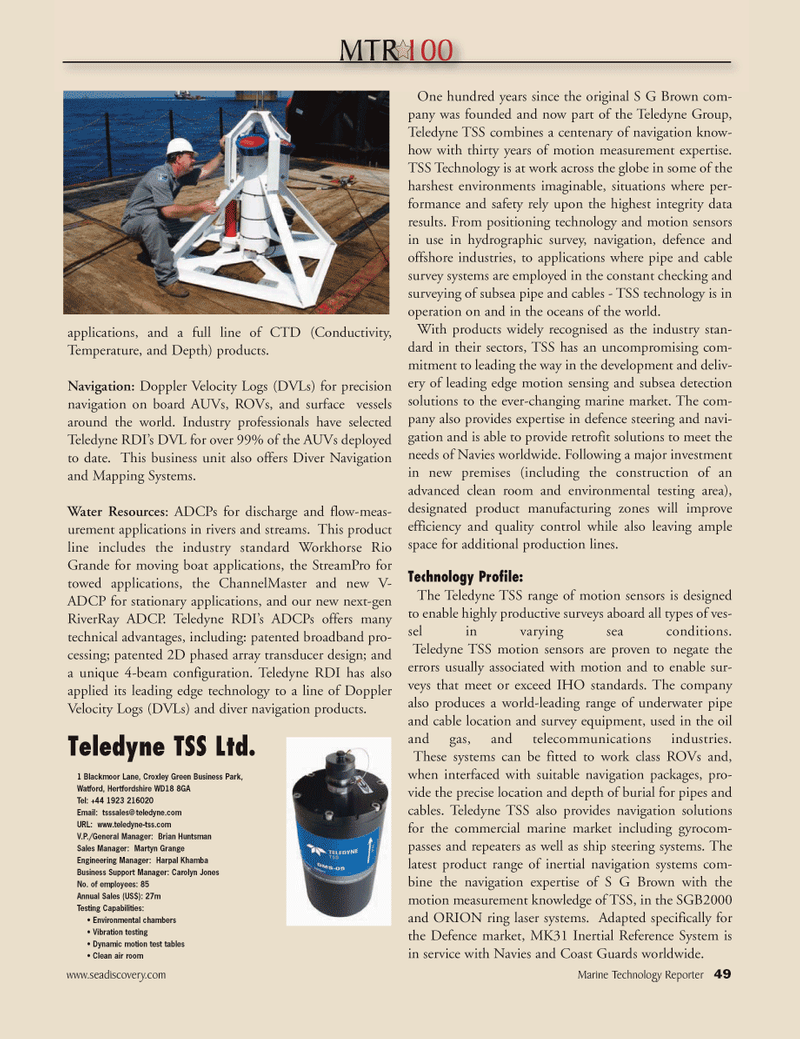 Marine Technology Magazine, page 49,  Jul 2010