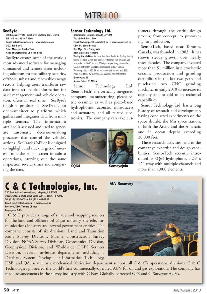 Marine Technology Magazine, page 50,  Jul 2010