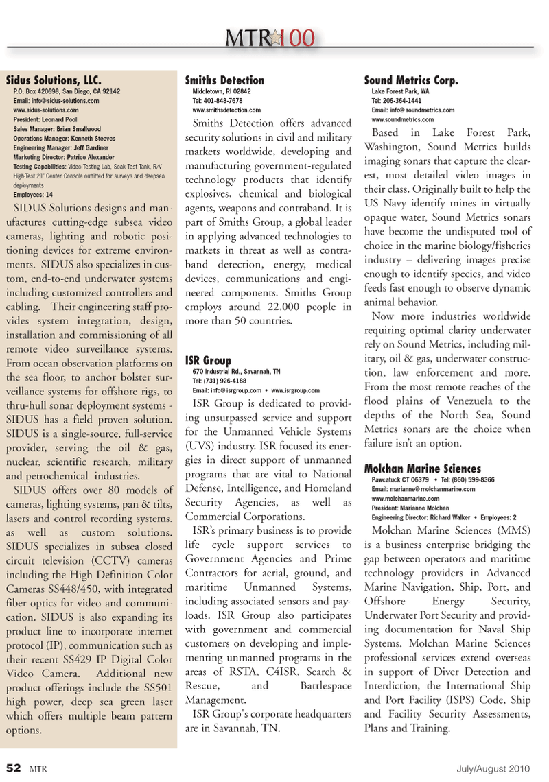 Marine Technology Magazine, page 52,  Jul 2010