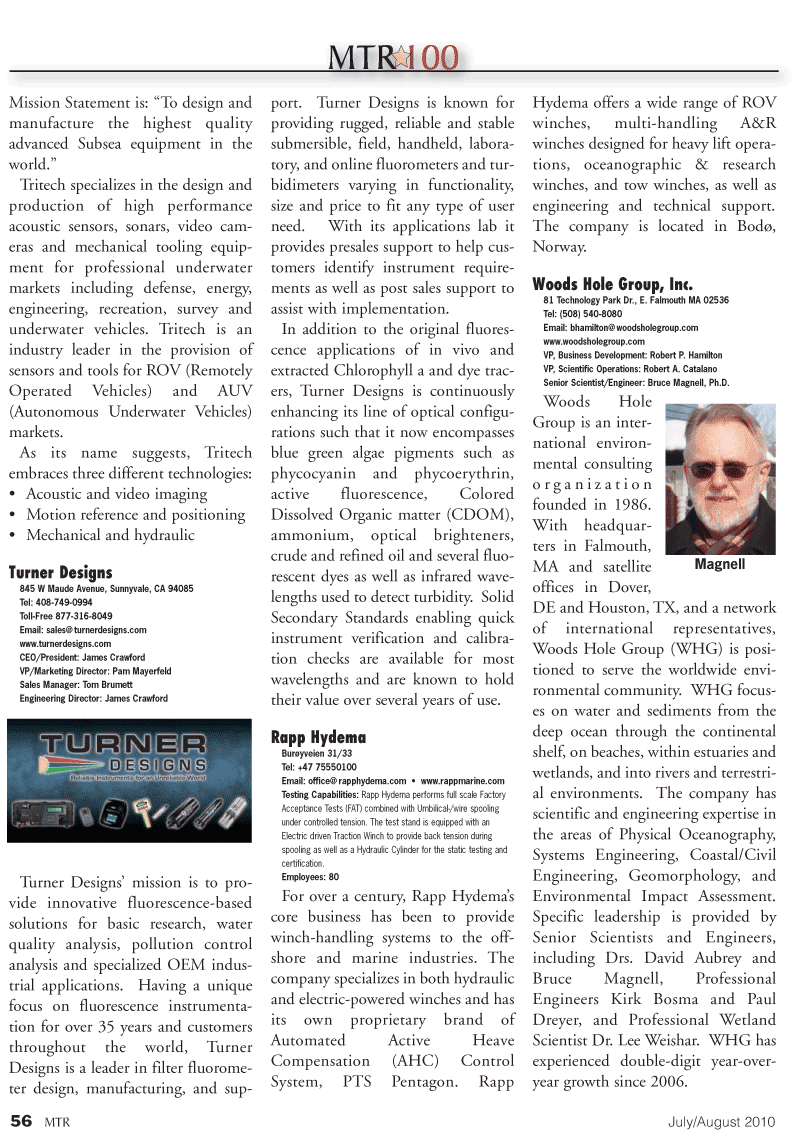 Marine Technology Magazine, page 56,  Jul 2010