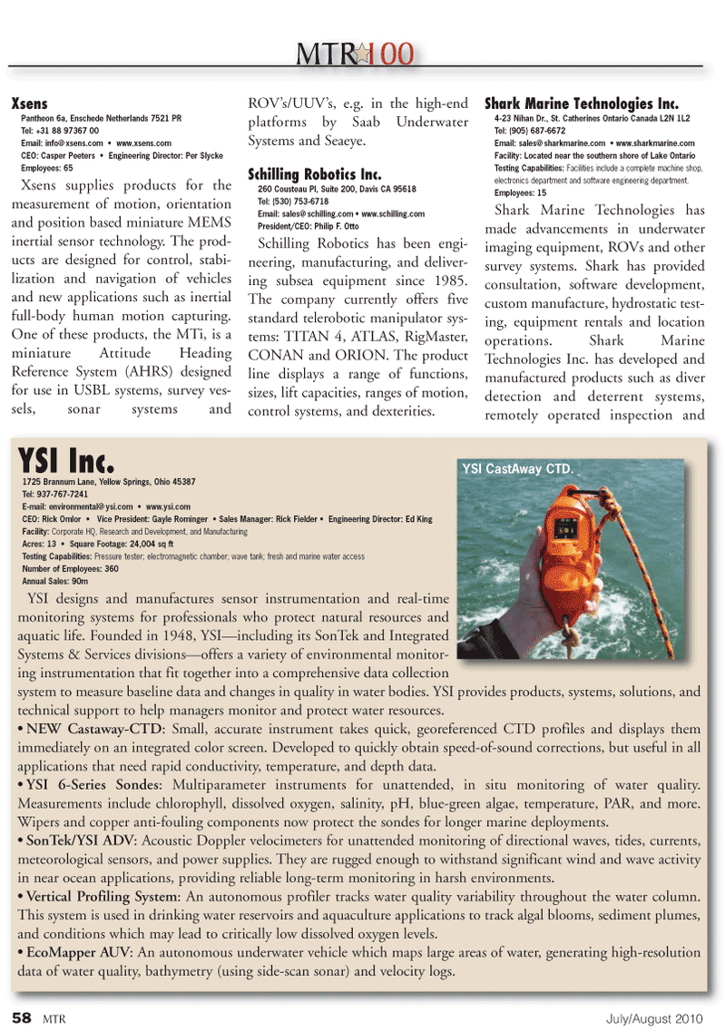 Marine Technology Magazine, page 58,  Jul 2010