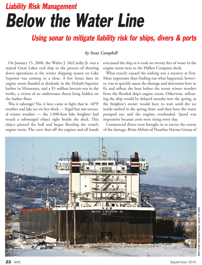 Marine Technology Magazine, page 22,  Sep 2010