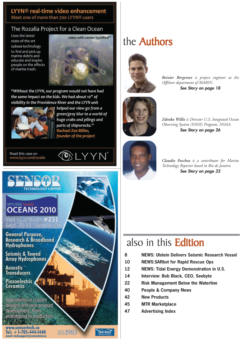 Marine Technology Magazine, page 4,  Sep 2010
