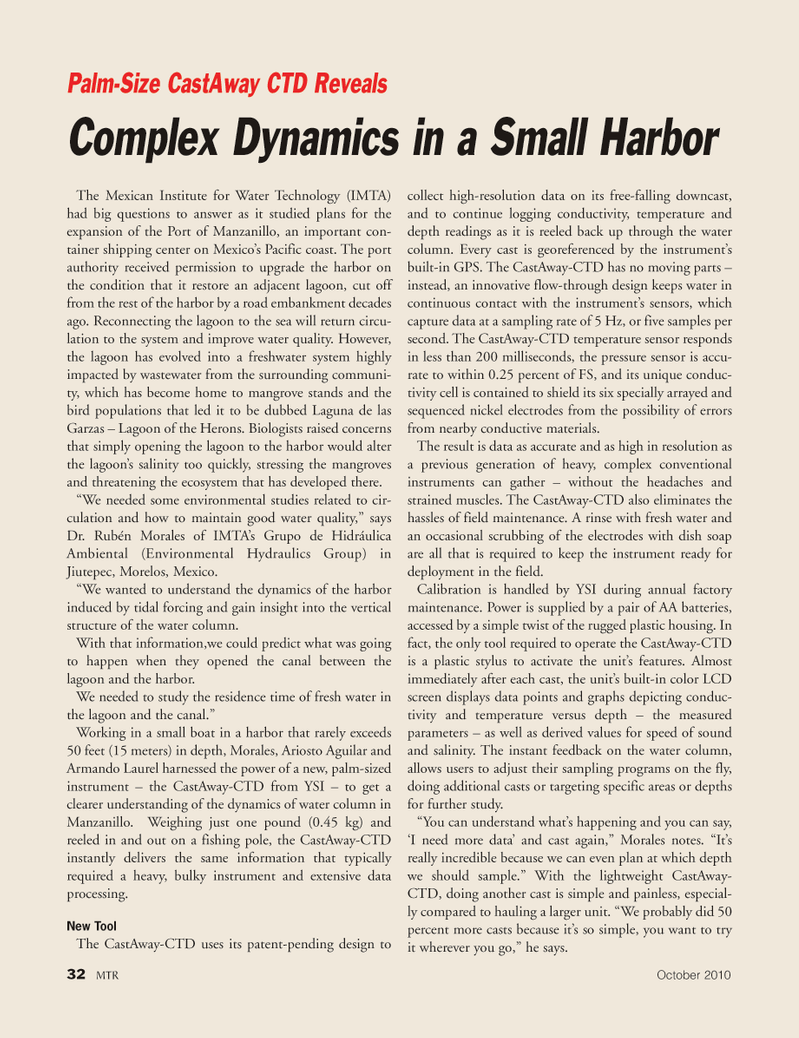 Marine Technology Magazine, page 32,  Oct 2010