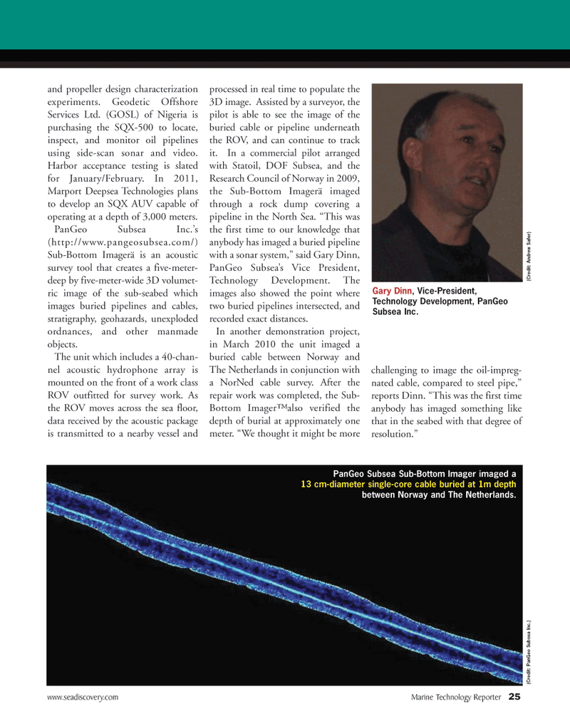 Marine Technology Magazine, page 25,  Nov 2010