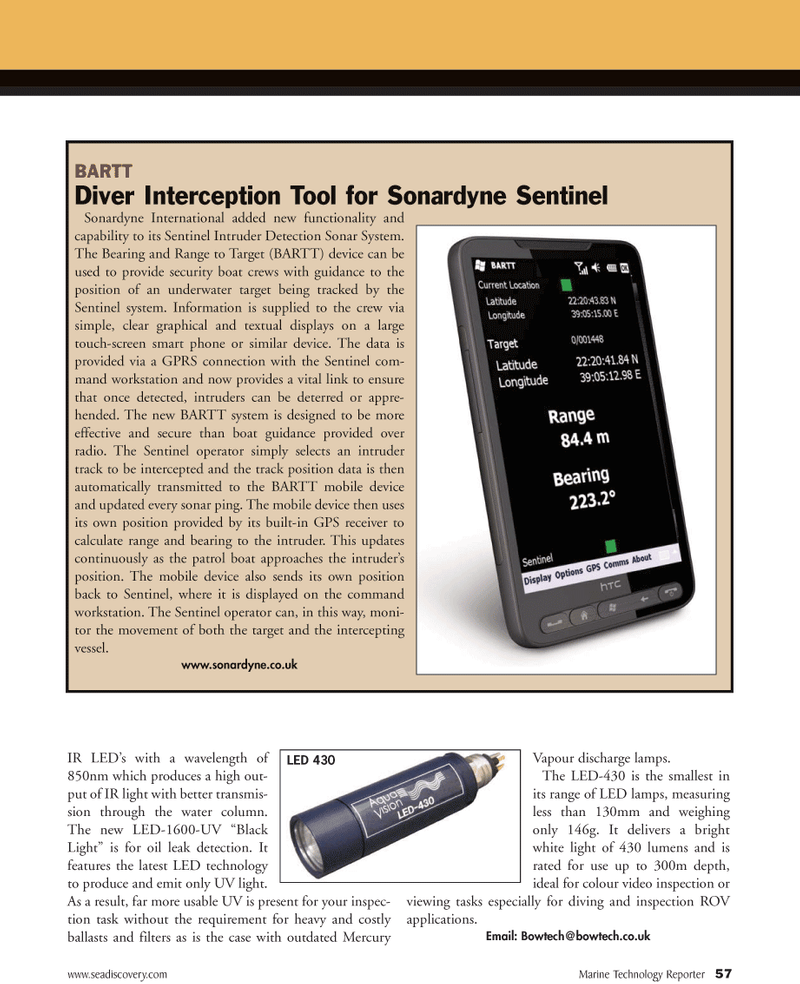 Marine Technology Magazine, page 57,  Nov 2010
