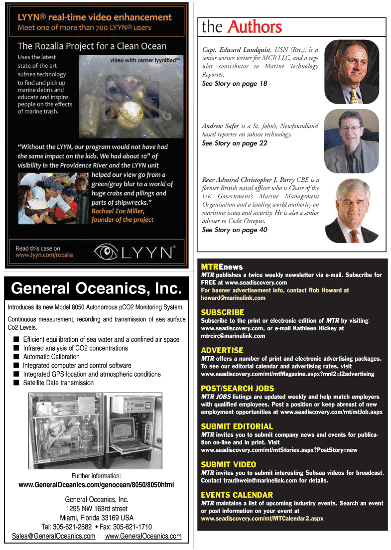 Marine Technology Magazine, page 4,  Nov 2010