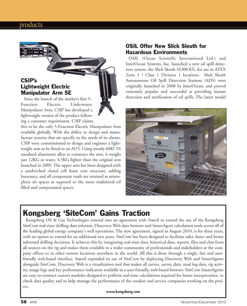 Marine Technology Magazine, page 58,  Nov 2010