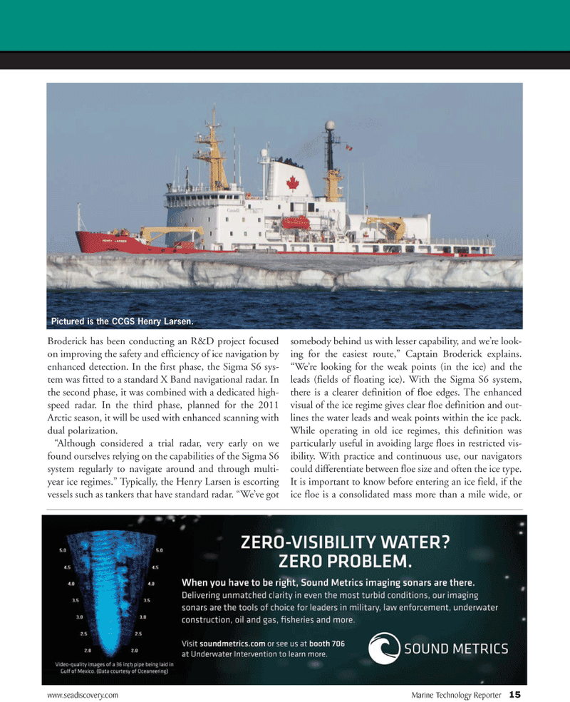 Marine Technology Magazine, page 15,  Jan 2011
