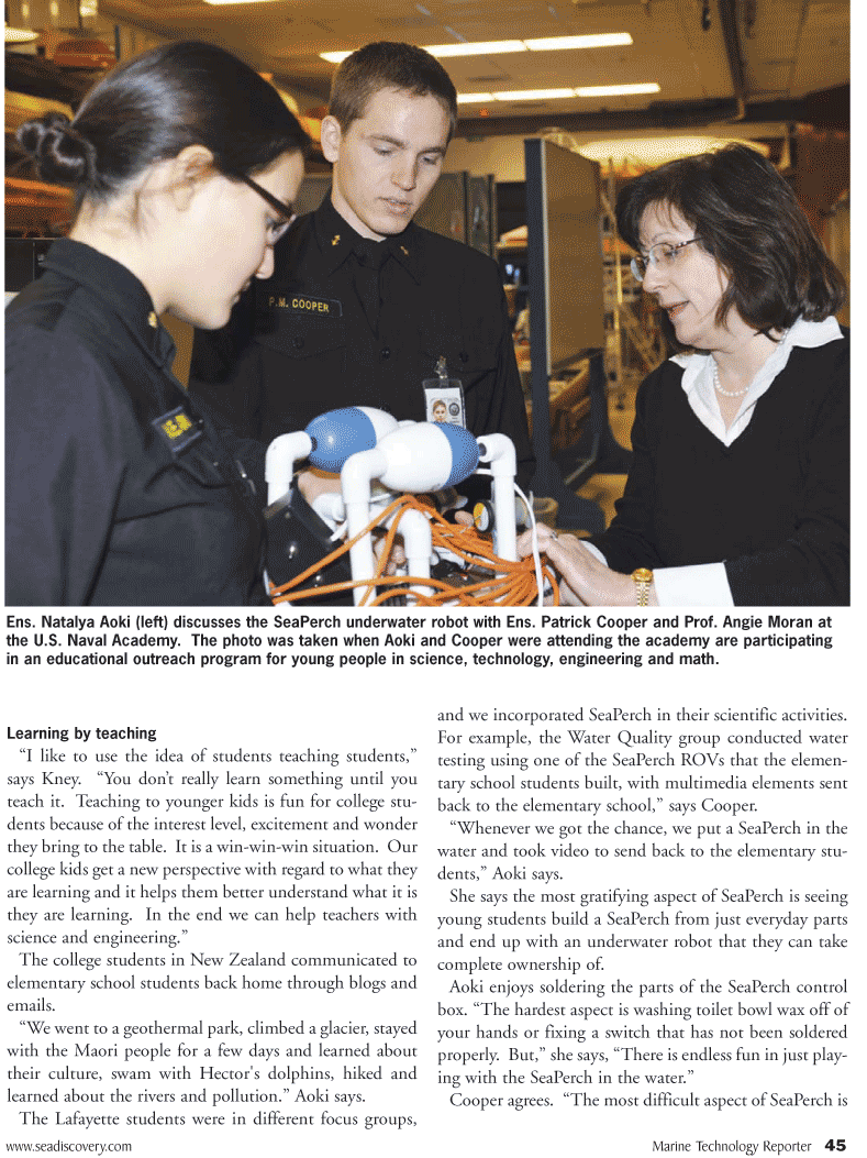 Marine Technology Magazine, page 45,  Jan 2011