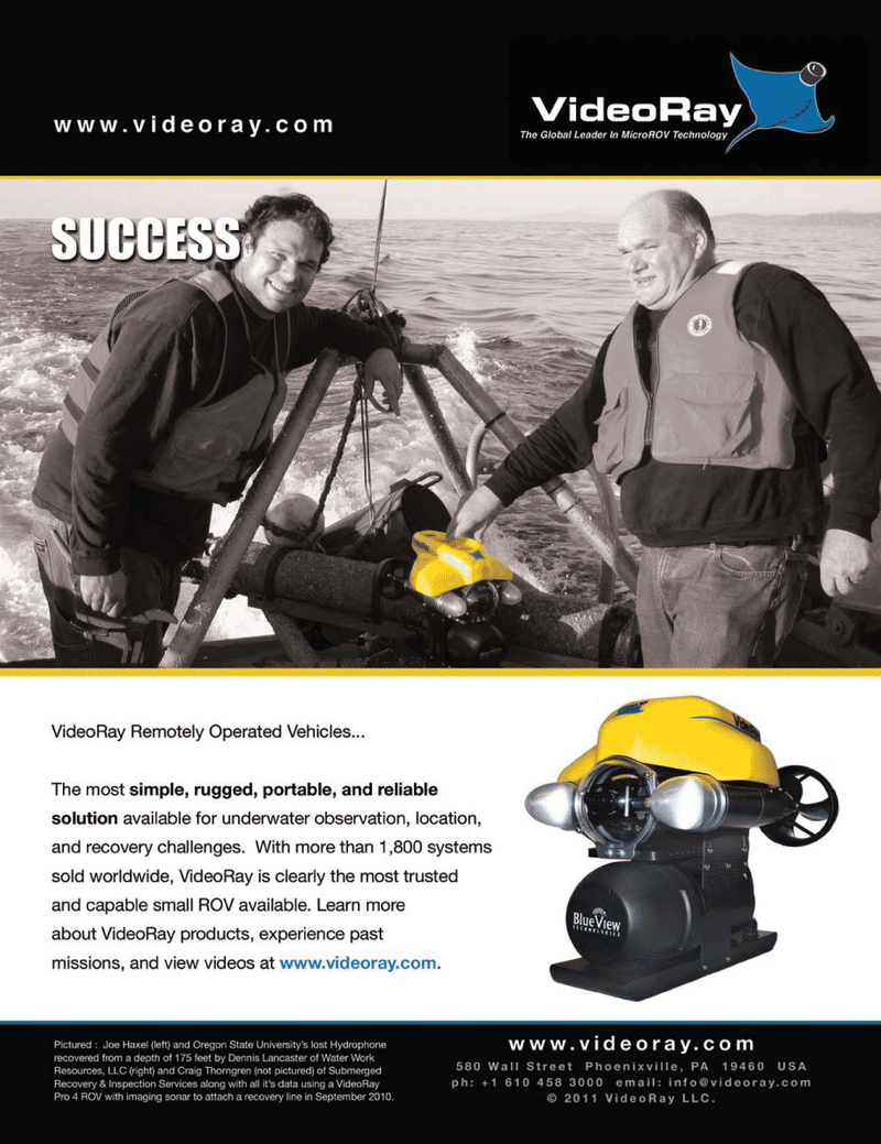 Marine Technology Magazine, page 2nd Cover,  Mar 2011