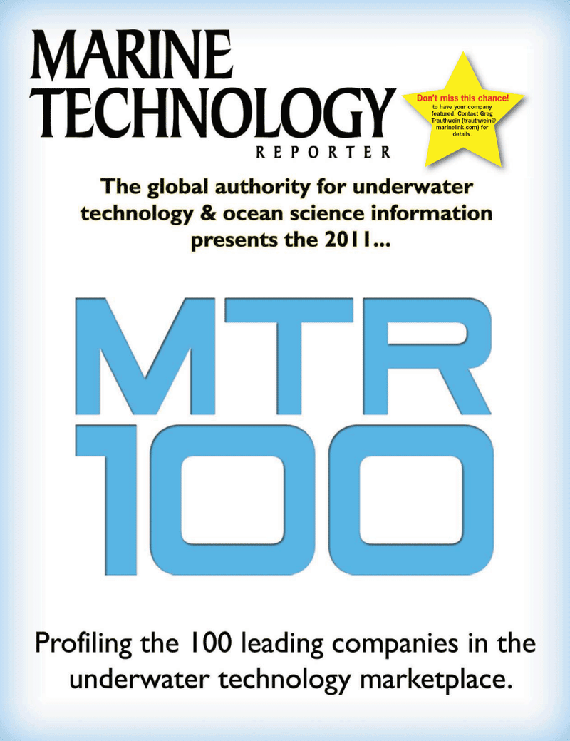 Marine Technology Magazine, page 64,  Mar 2011