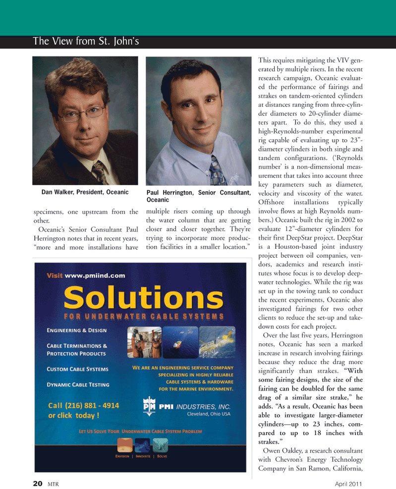 Marine Technology Magazine, page 20,  Apr 2011
