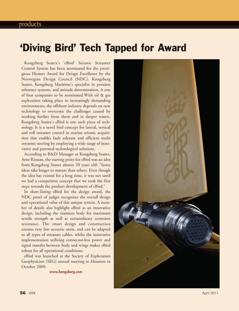 Marine Technology Magazine, page 56,  Apr 2011