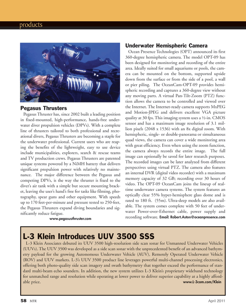 Marine Technology Magazine, page 58,  Apr 2011