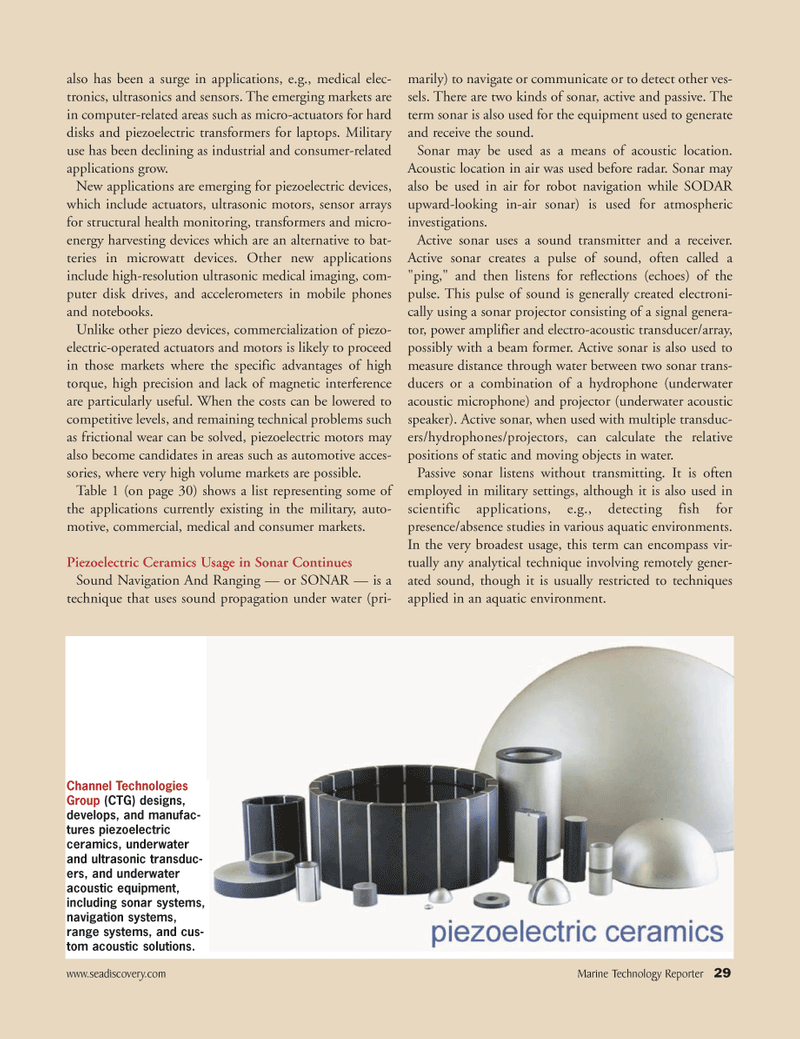 Marine Technology Magazine, page 29,  May 2011
