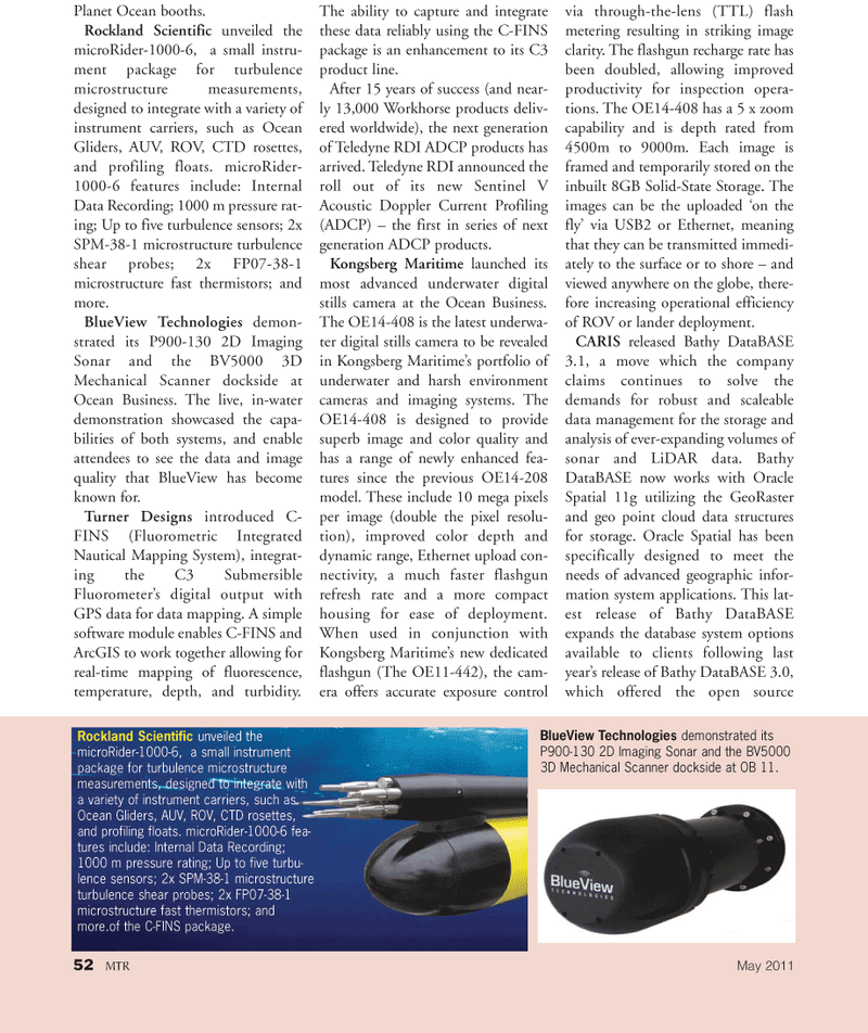 Marine Technology Magazine, page 52,  May 2011