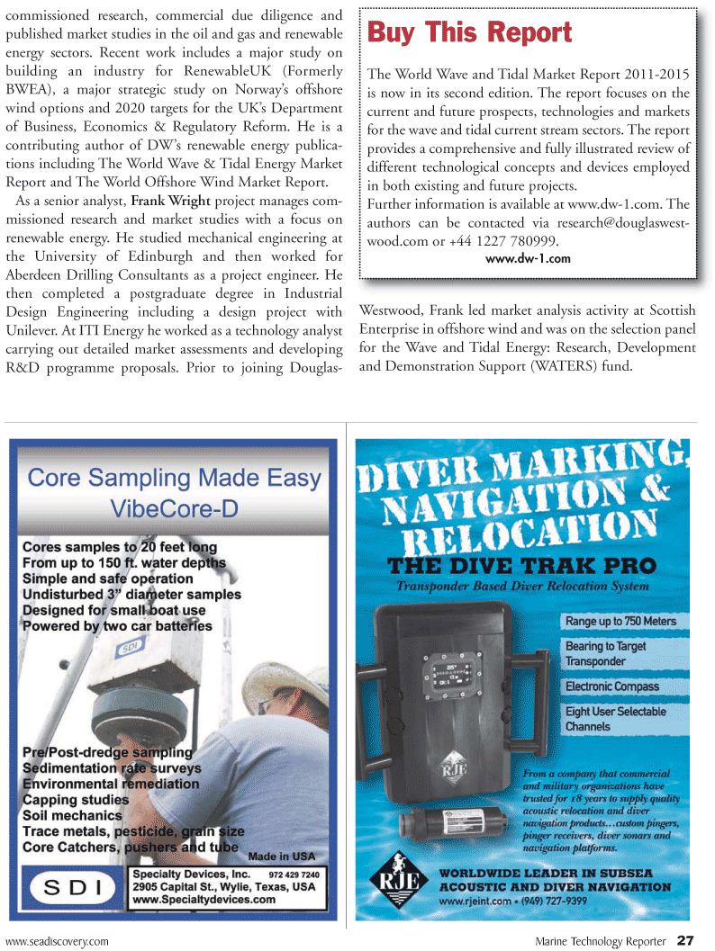 Marine Technology Magazine, page 27,  Jun 2011