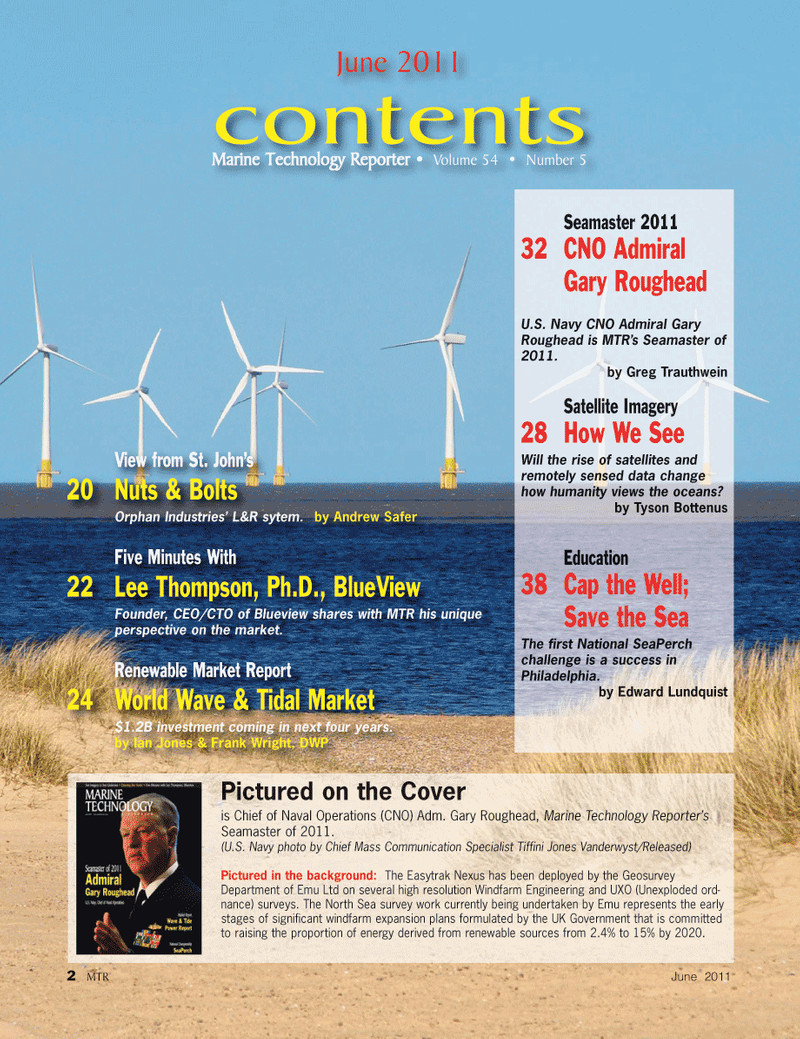 Marine Technology Magazine, page 2,  Jun 2011