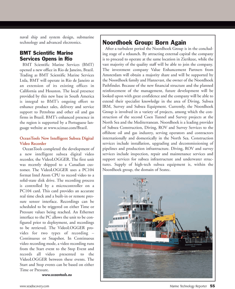 Marine Technology Magazine, page 55,  Jun 2011