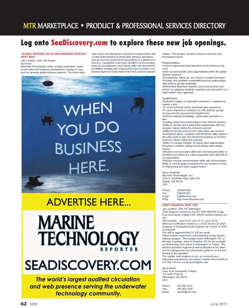 Marine Technology Magazine, page 62,  Jun 2011