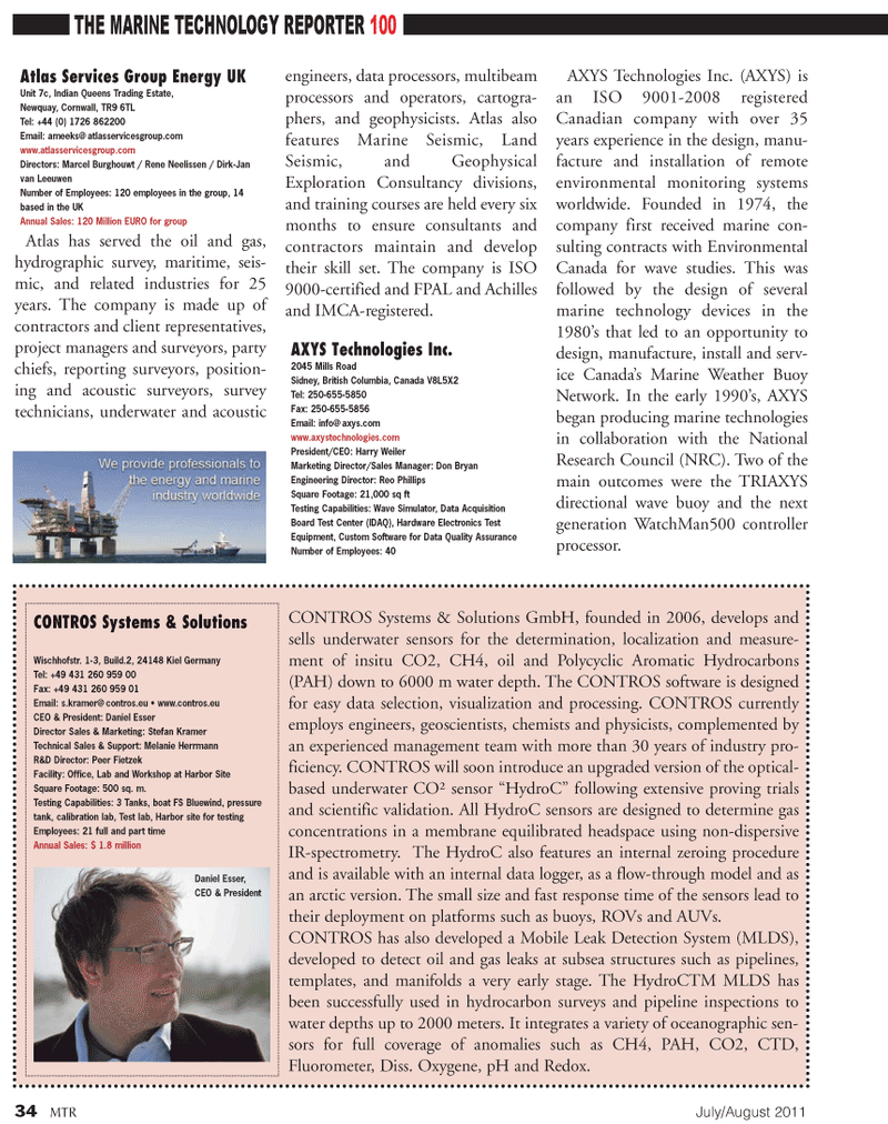 Marine Technology Magazine, page 34,  Jul 2011