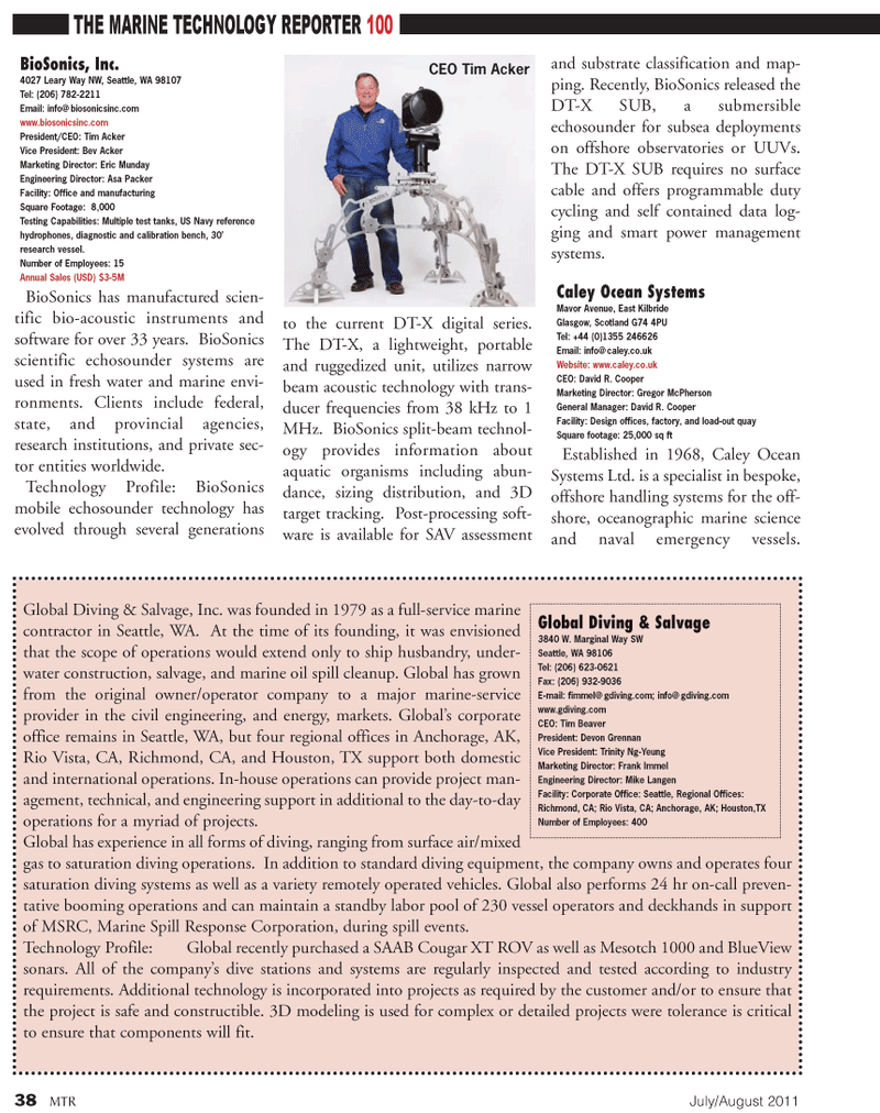 Marine Technology Magazine, page 38,  Jul 2011