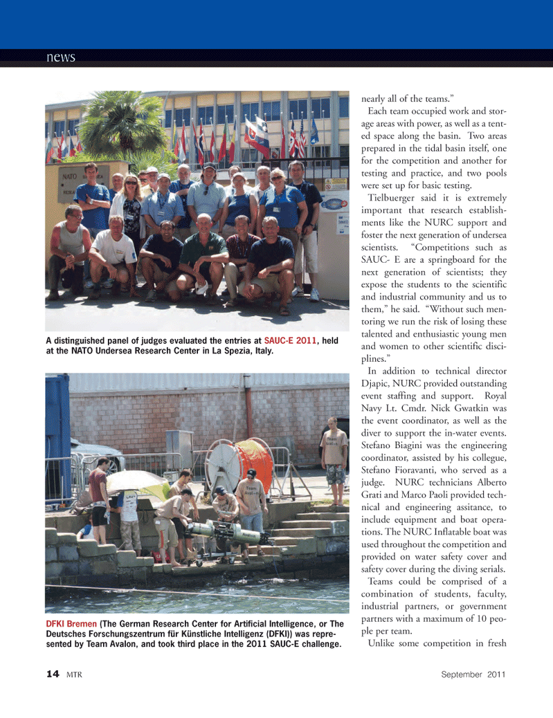Marine Technology Magazine, page 14,  Sep 2011