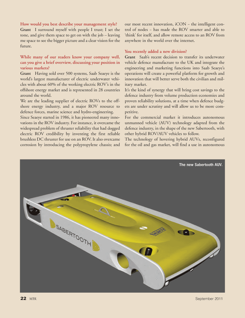 Marine Technology Magazine, page 22,  Sep 2011