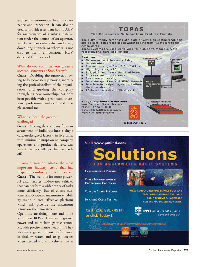 Marine Technology Magazine, page 23,  Sep 2011