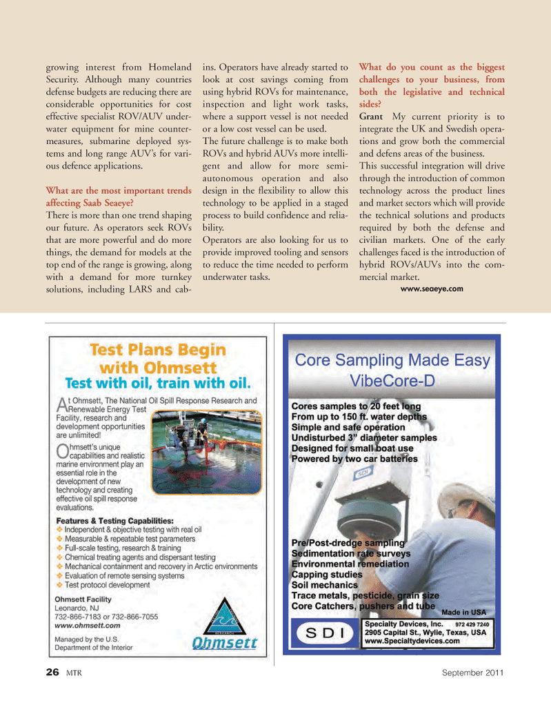 Marine Technology Magazine, page 26,  Sep 2011