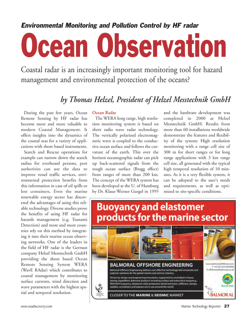 Marine Technology Magazine, page 27,  Sep 2011