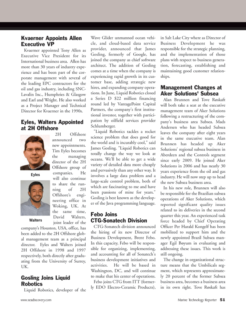 Marine Technology Magazine, page 51,  Oct 2011