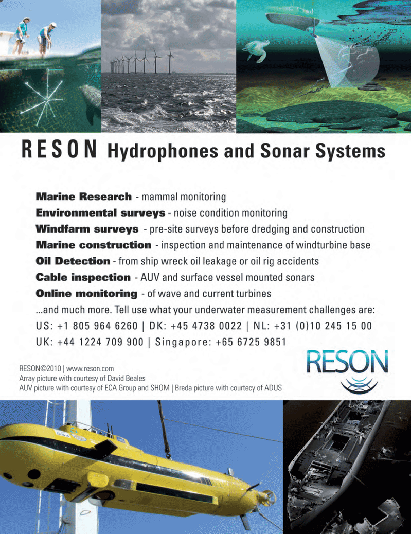 Marine Technology Magazine, page 3rd Cover,  Oct 2011