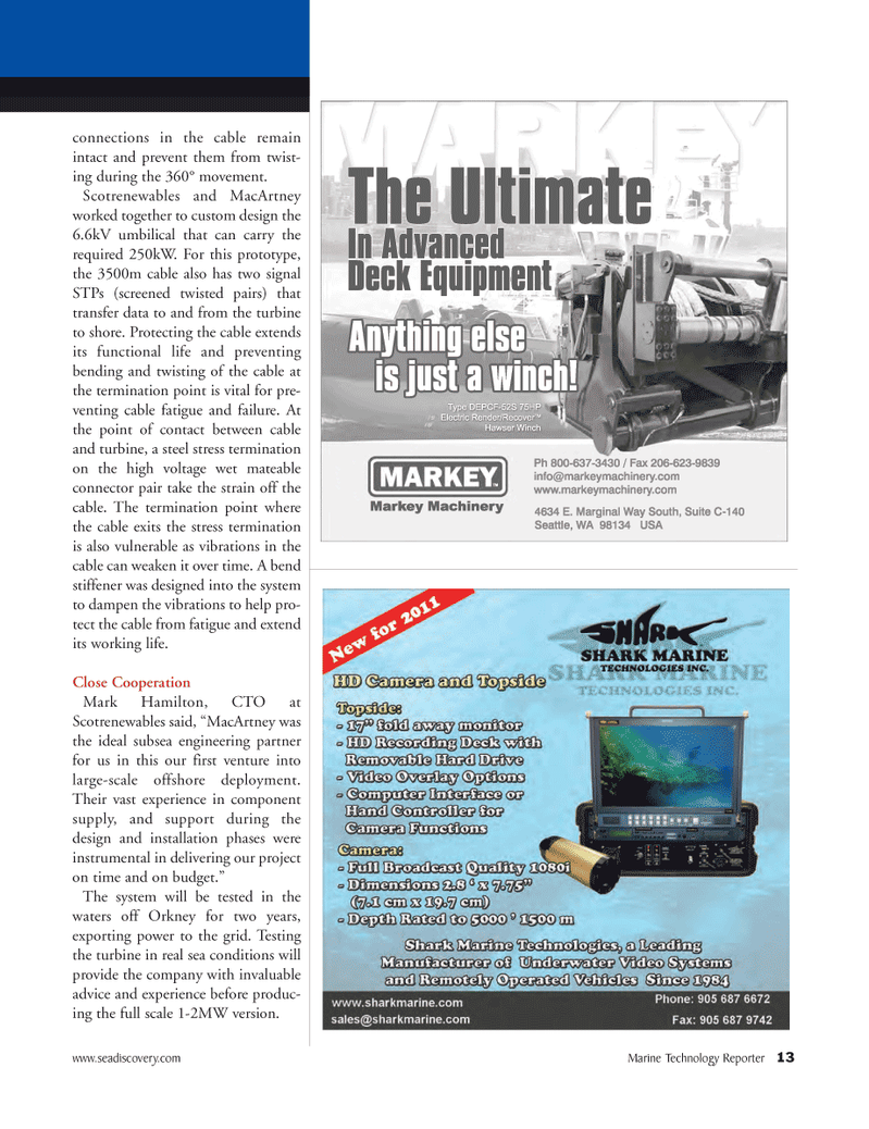 Marine Technology Magazine, page 13,  Nov 2011