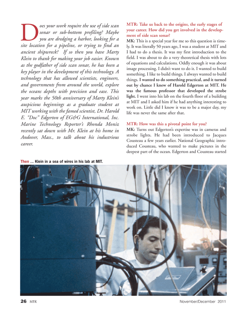Marine Technology Magazine, page 26,  Nov 2011