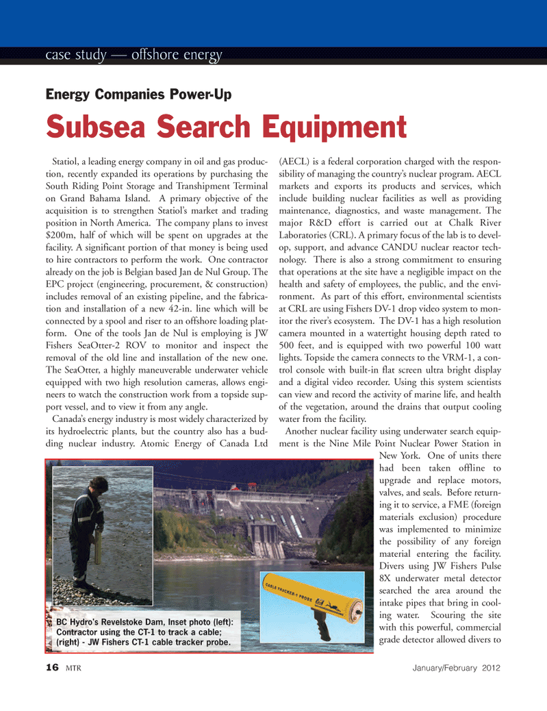 Marine Technology Magazine, page 16,  Jan 2012