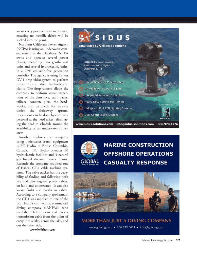 Marine Technology Magazine, page 17,  Jan 2012