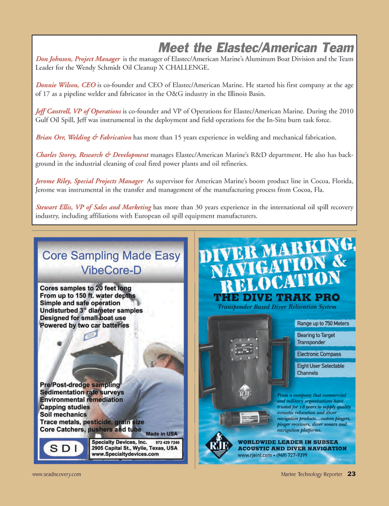 Marine Technology Magazine, page 23,  Jan 2012