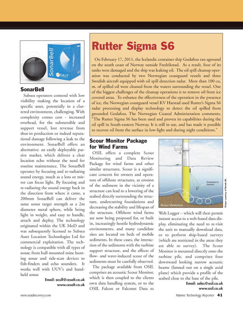 Marine Technology Magazine, page 41,  Jan 2012