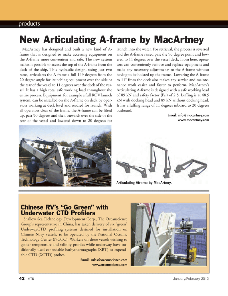 Marine Technology Magazine, page 42,  Jan 2012