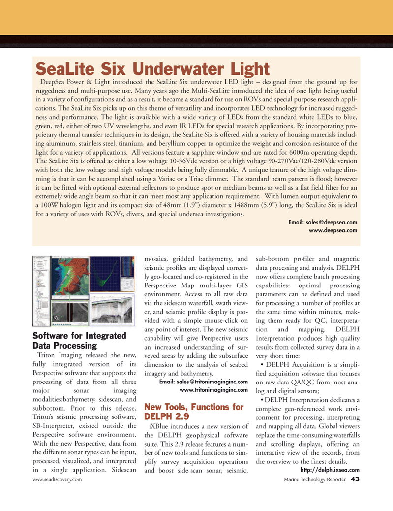 Marine Technology Magazine, page 43,  Jan 2012