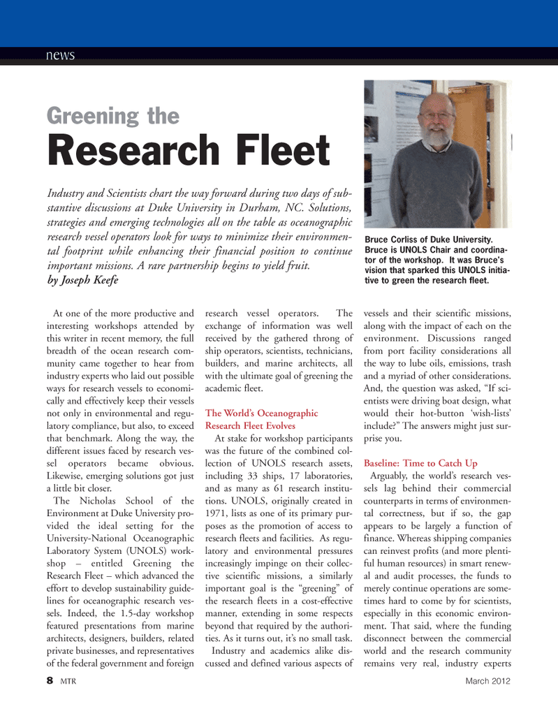 Marine Technology Magazine, page 8,  Mar 2012