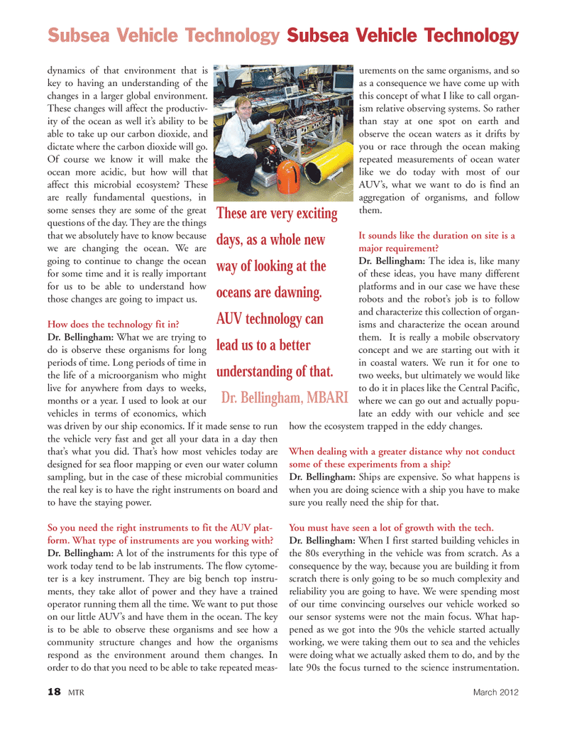 Marine Technology Magazine, page 18,  Mar 2012