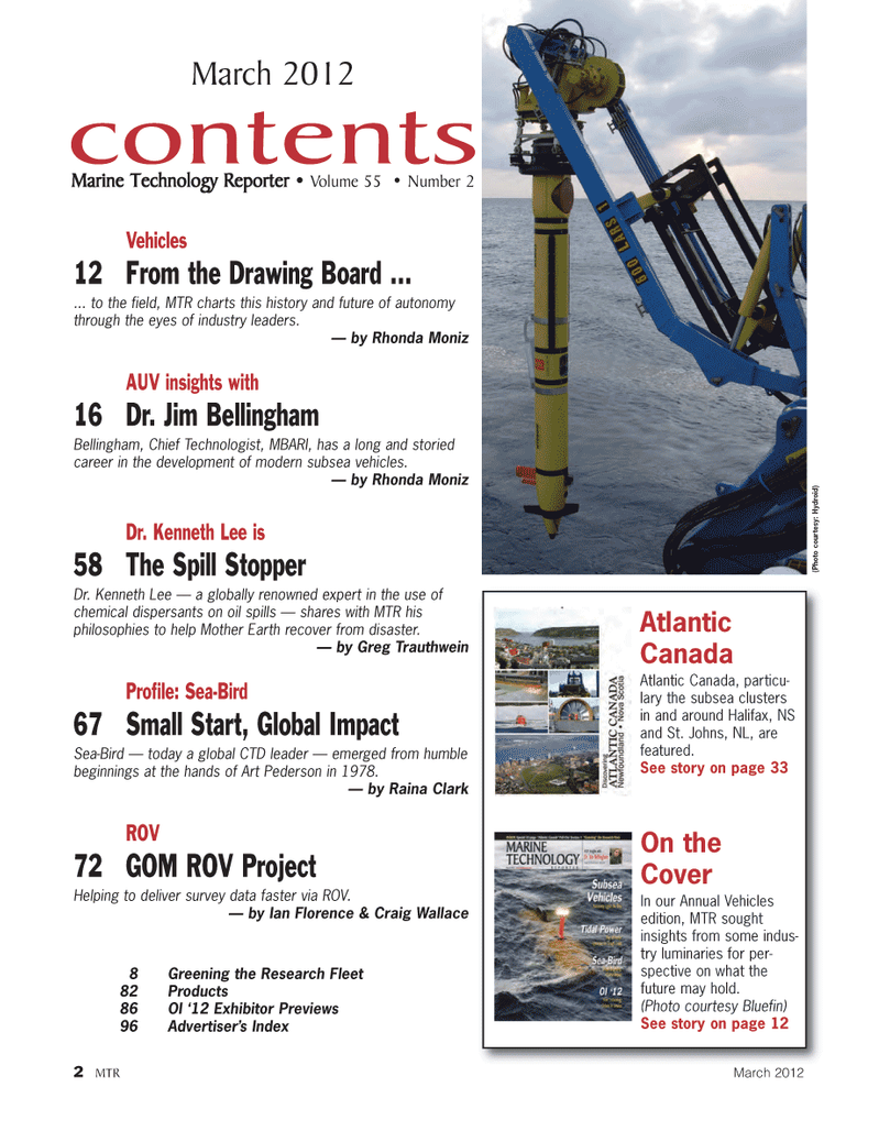 Marine Technology Magazine, page 2,  Mar 2012