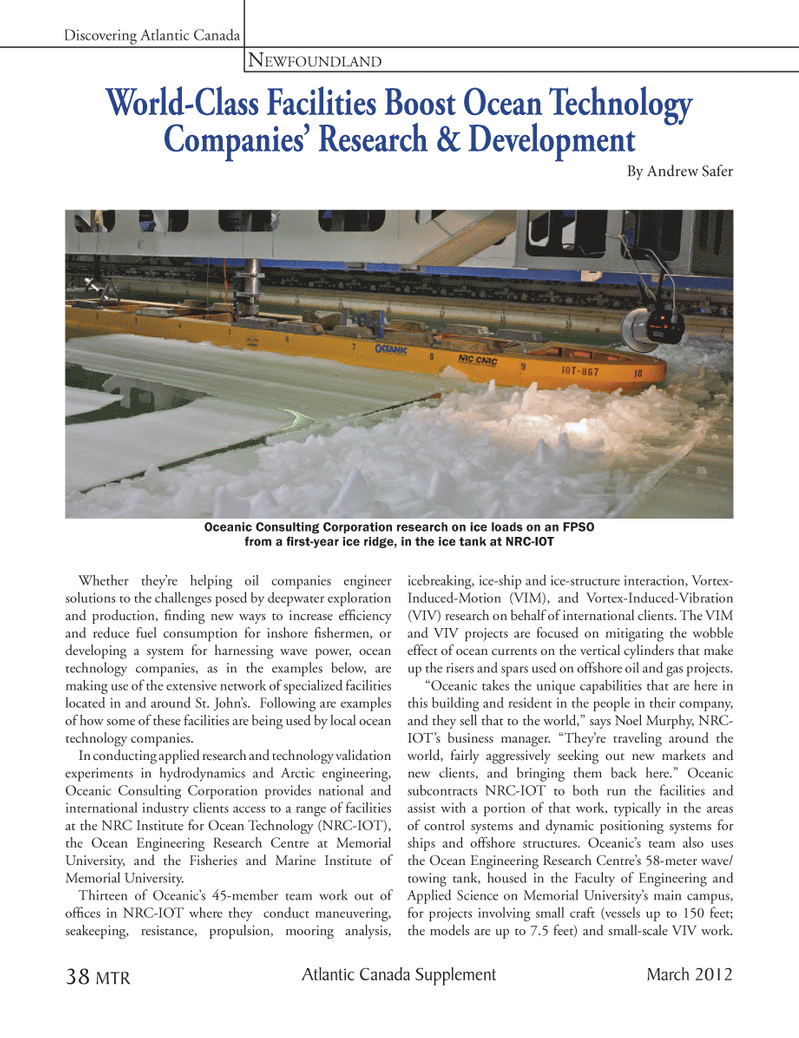 Marine Technology Magazine, page 38,  Mar 2012