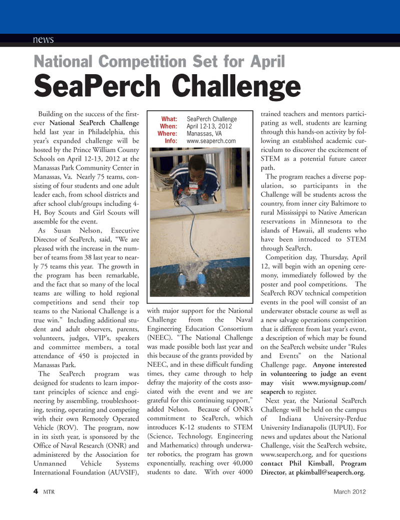 Marine Technology Magazine, page 4,  Mar 2012