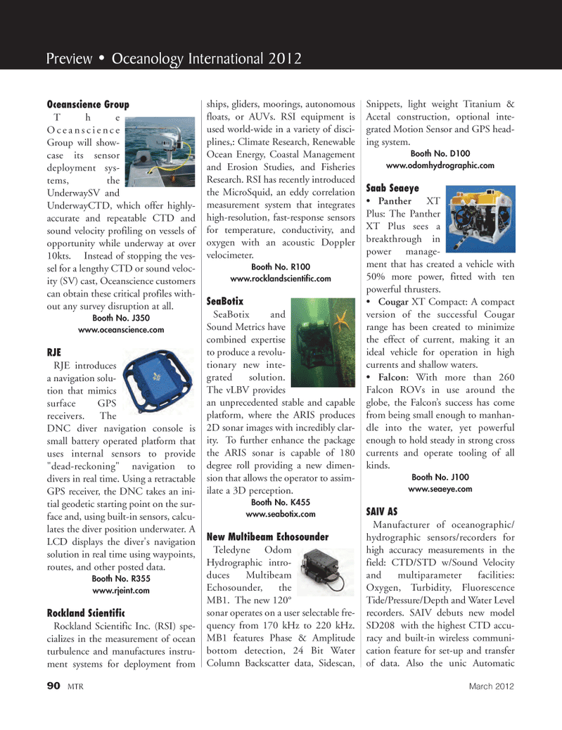 Marine Technology Magazine, page 90,  Mar 2012